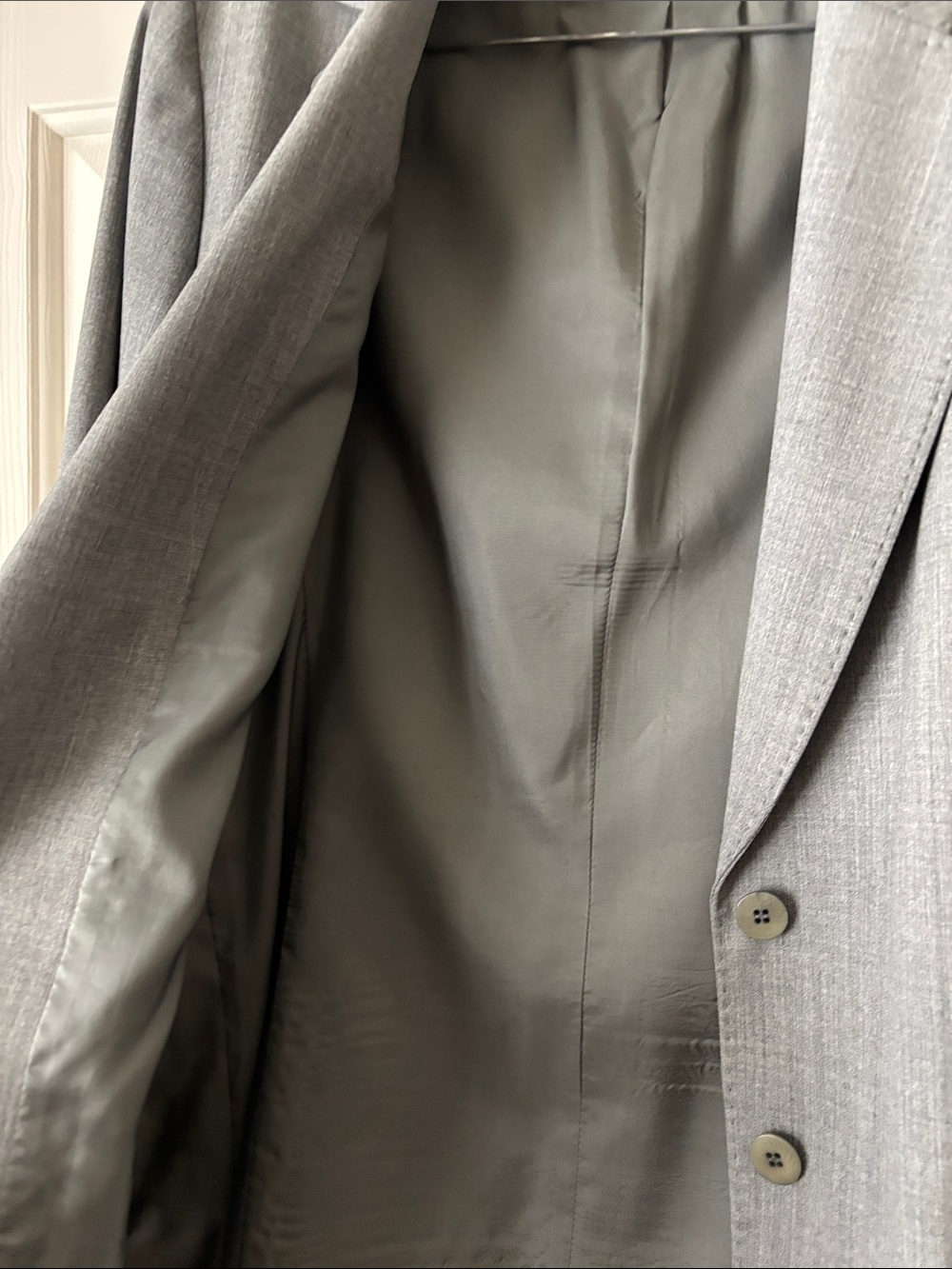 Lafayette 148 New York Gray Women's Two-Piece Pantsuit - Picture 4 of 9